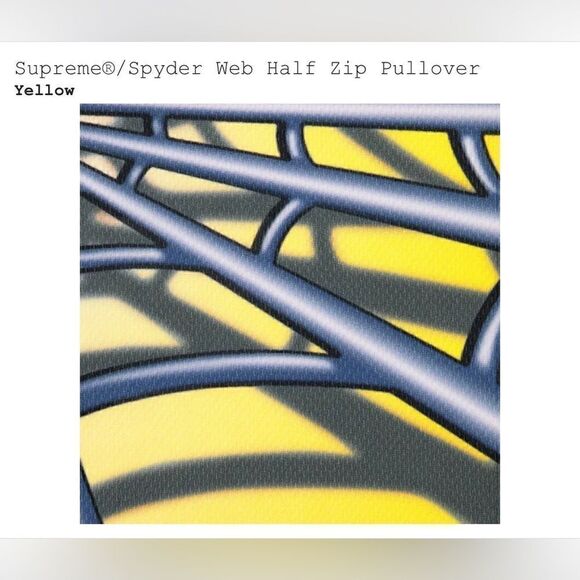 Supreme@/Spyder Web Half Zip Pullover “yellow” - Picture 3 of 3